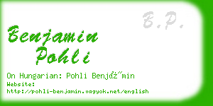 benjamin pohli business card